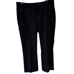 REI Women's Black Hiking Cargo Outdoor Pants, size 12, Flexible Everyday Wear